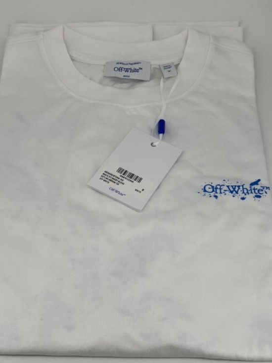 Off-White Other - Off-White White Short Sleeve Crewneck with Blue Logo
